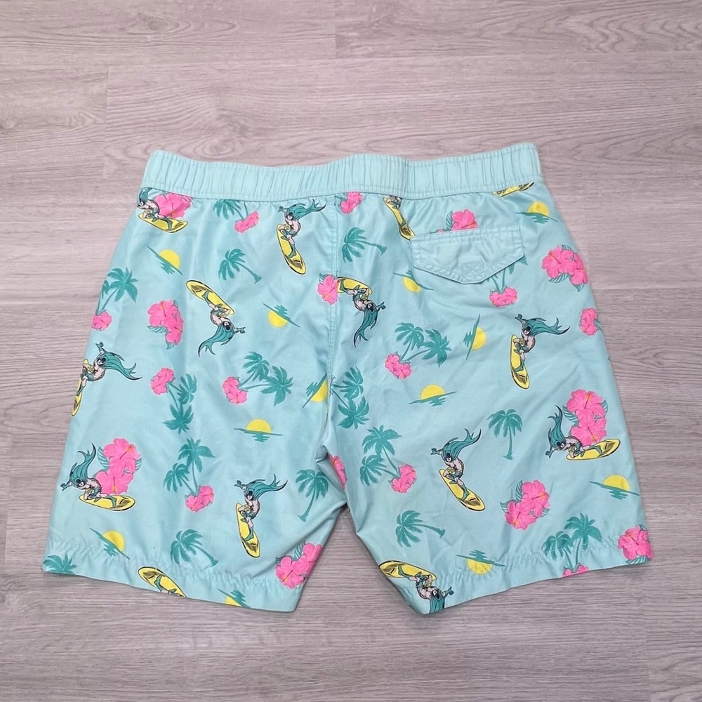Batman Mens Tropical Surfing Swim Trunks Blue Board Shorts Size L Mesh Lining - Picture 2 of 10